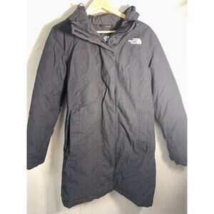 The North Face Arctic Parka Women M Black 550 Down DryVent Hood NF0A4R2V